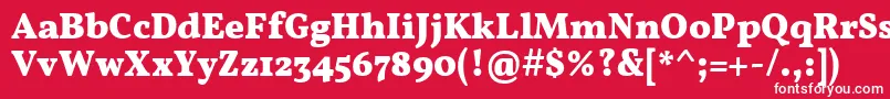 Czcionka VollkornBold – białe czcionki na czerwonym tle