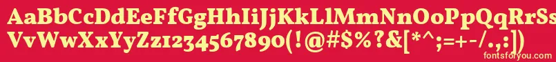 VollkornBold Font – Yellow Fonts on Red Background