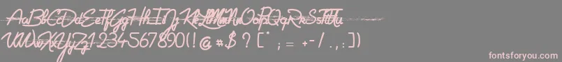 GeltinaElementeTrash Font – Pink Fonts on Gray Background