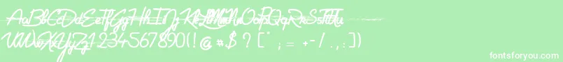 GeltinaElementeTrash Font – White Fonts on Green Background