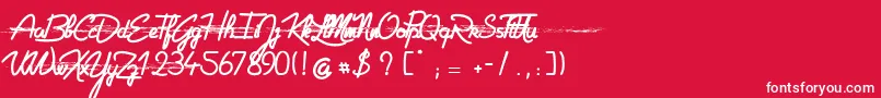 フォントGeltinaElementeTrash – 赤い背景に白い文字