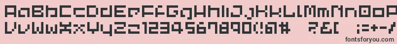Lvdccp Font – Black Fonts on Pink Background