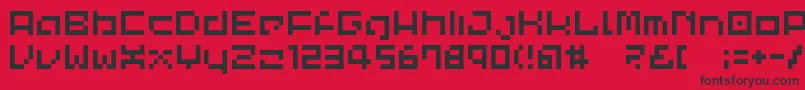 Lvdccp Font – Black Fonts on Red Background
