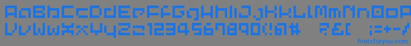 Lvdccp Font – Blue Fonts on Gray Background