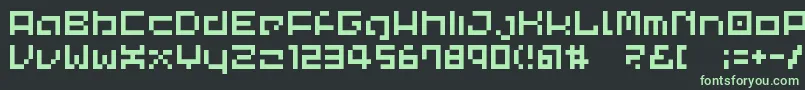 Lvdccp Font – Green Fonts on Black Background