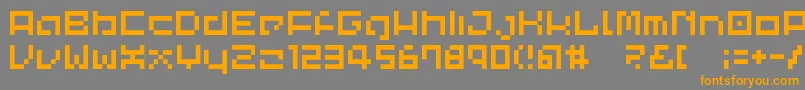 Lvdccp Font – Orange Fonts on Gray Background