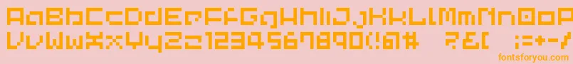 fuente Lvdccp – Fuentes Naranjas Sobre Fondo Rosa