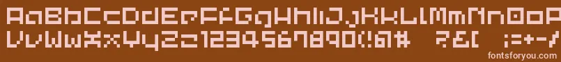 Lvdccp Font – Pink Fonts on Brown Background