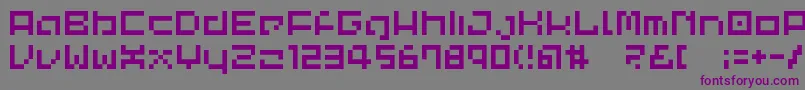 Lvdccp Font – Purple Fonts on Gray Background