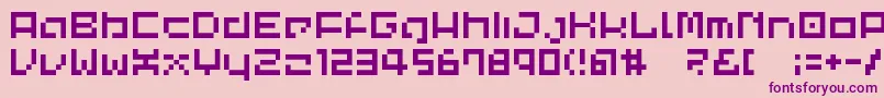 Lvdccp Font – Purple Fonts on Pink Background