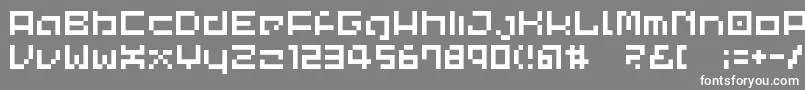 Lvdccp Font – White Fonts on Gray Background