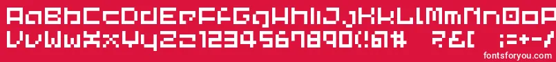 Lvdccp Font – White Fonts on Red Background