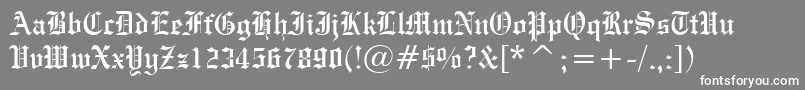 EngraversOldEnglishBt Font – White Fonts on Gray Background