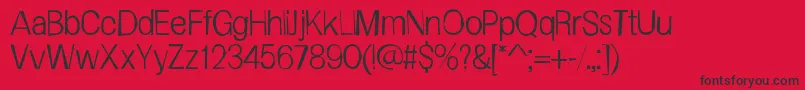 FrailSanslight Font – Black Fonts on Red Background
