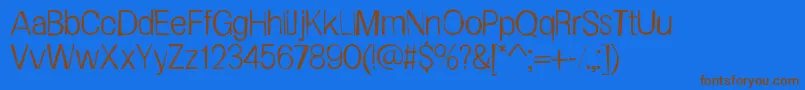 FrailSanslight Font – Brown Fonts on Blue Background