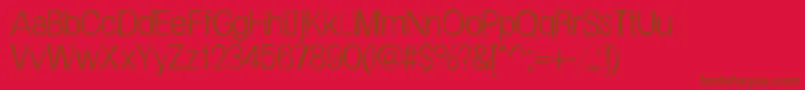 FrailSanslight Font – Brown Fonts on Red Background