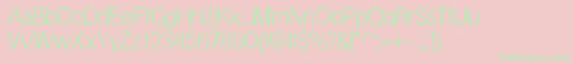 FrailSanslight Font – Green Fonts on Pink Background