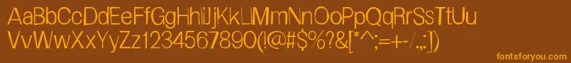 FrailSanslight Font – Orange Fonts on Brown Background