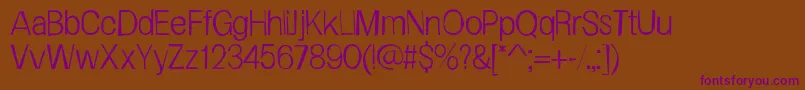 FrailSanslight Font – Purple Fonts on Brown Background