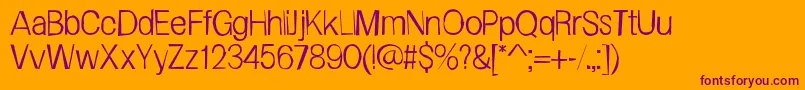 FrailSanslight Font – Purple Fonts on Orange Background
