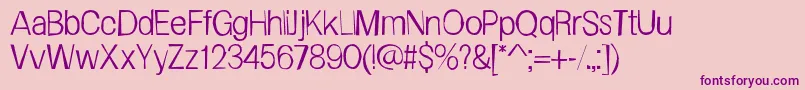 FrailSanslight Font – Purple Fonts on Pink Background