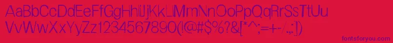 FrailSanslight Font – Purple Fonts on Red Background