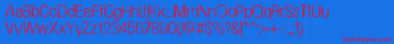 FrailSanslight Font – Red Fonts on Blue Background