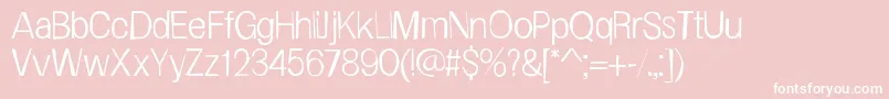 FrailSanslight Font – White Fonts on Pink Background