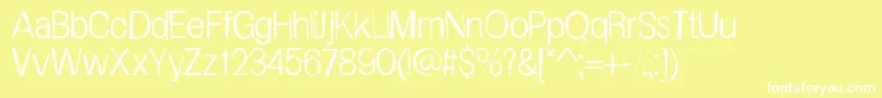 FrailSanslight Font – White Fonts on Yellow Background