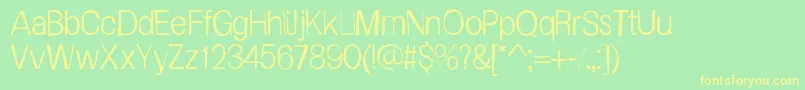 FrailSanslight Font – Yellow Fonts on Green Background