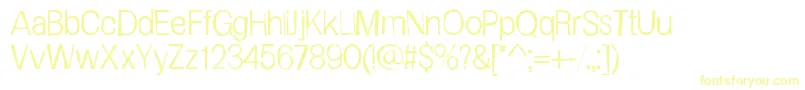 Więcej informacji o czcionce FrailSanslight Czcionka FrailSanslight – żółte czcionki