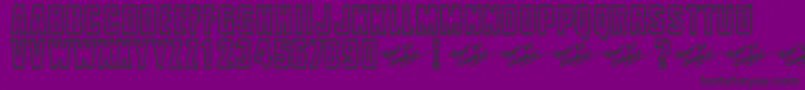 Brrritty-fontti – mustat fontit violetilla taustalla