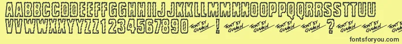 Brrritty Font – Black Fonts on Yellow Background
