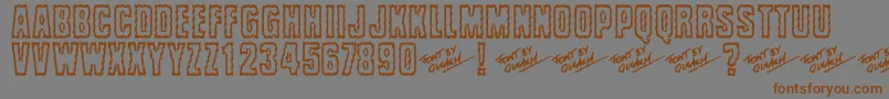 Brrritty Font – Brown Fonts on Gray Background