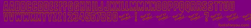 Brrritty-fontti – ruskeat fontit violetilla taustalla