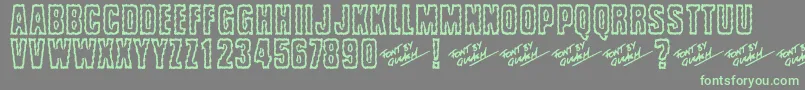 Brrritty Font – Green Fonts on Gray Background