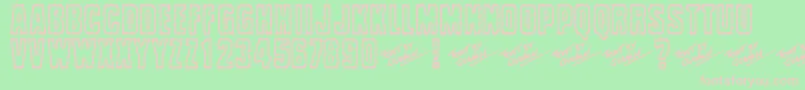 Brrritty Font – Pink Fonts on Green Background