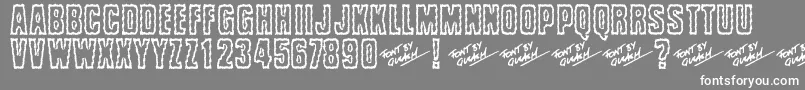 Brrritty Font – White Fonts on Gray Background