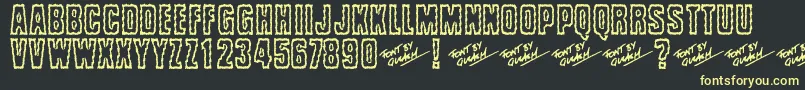 Brrritty Font – Yellow Fonts on Black Background