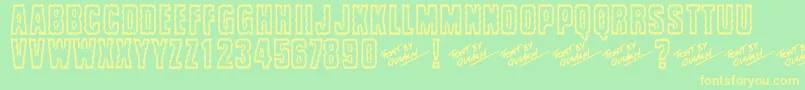 Шрифт Brrritty – жёлтые шрифты на зелёном фоне