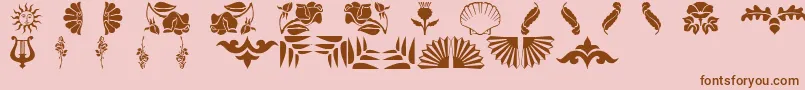 Floradings Font – Brown Fonts on Pink Background