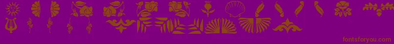 Floradings Font – Brown Fonts on Purple Background