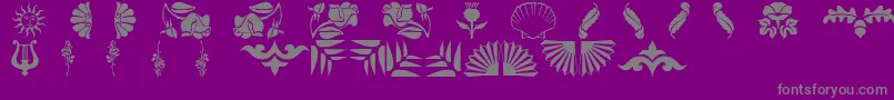 More about Floradings Font Floradings Font – Gray Fonts on Purple Background