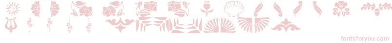 Floradings Font – Pink Fonts on White Background