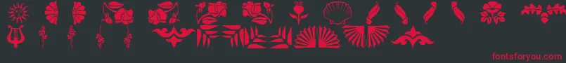 Floradings Font – Red Fonts on Black Background