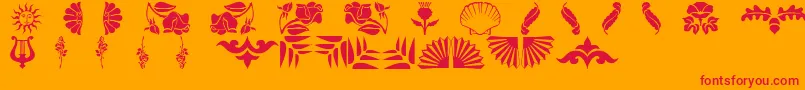 Floradings Font – Red Fonts on Orange Background