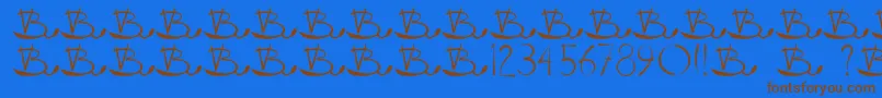 Vladovskiy Font – Brown Fonts on Blue Background