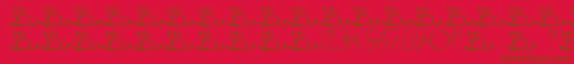 Vladovskiy Font – Brown Fonts on Red Background