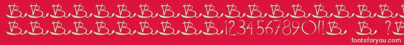 Vladovskiy Font – Green Fonts on Red Background