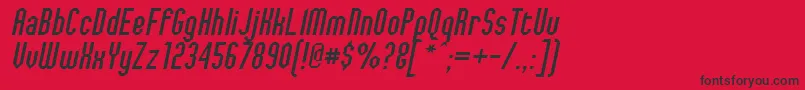 JaggedDreamsOblique Font – Black Fonts on Red Background